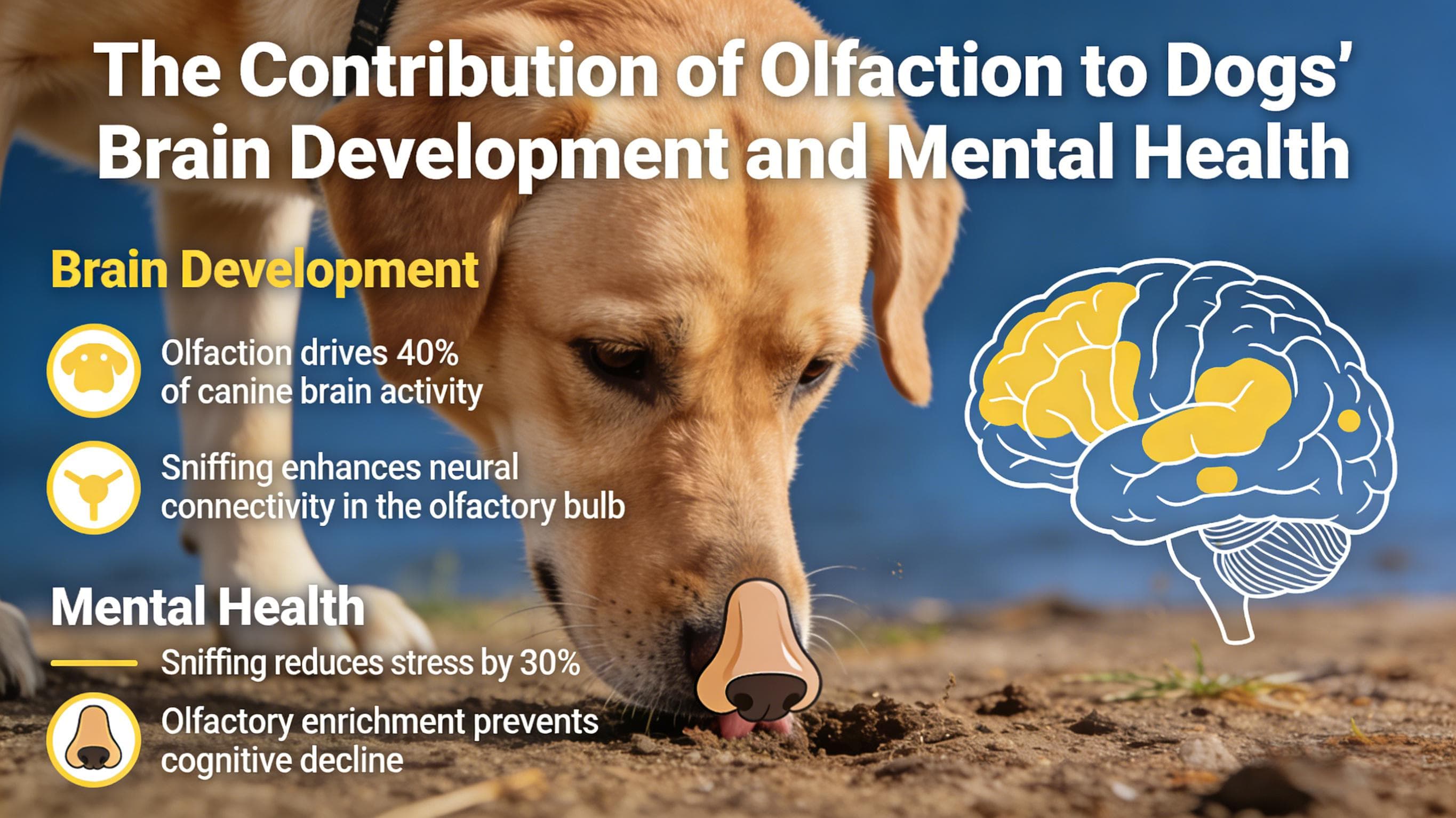 L'odorat est la clé du développement du cerveau et de la santé mentale d'un chien
